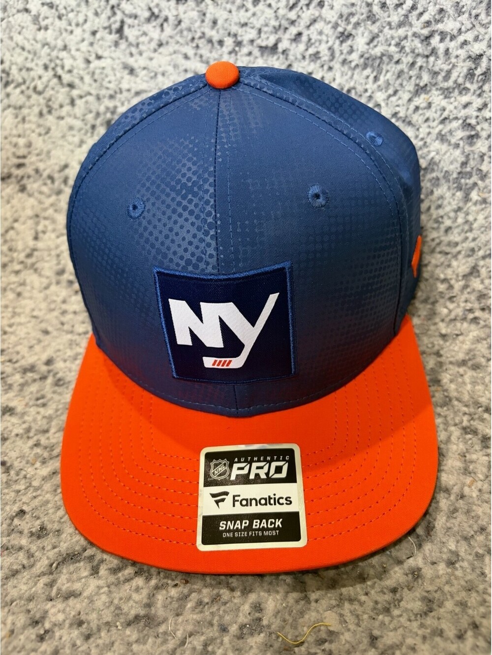 New York Islanders NHL Fanatics Authentic Pro Rink Snapback Hat Navy Cap OSFM